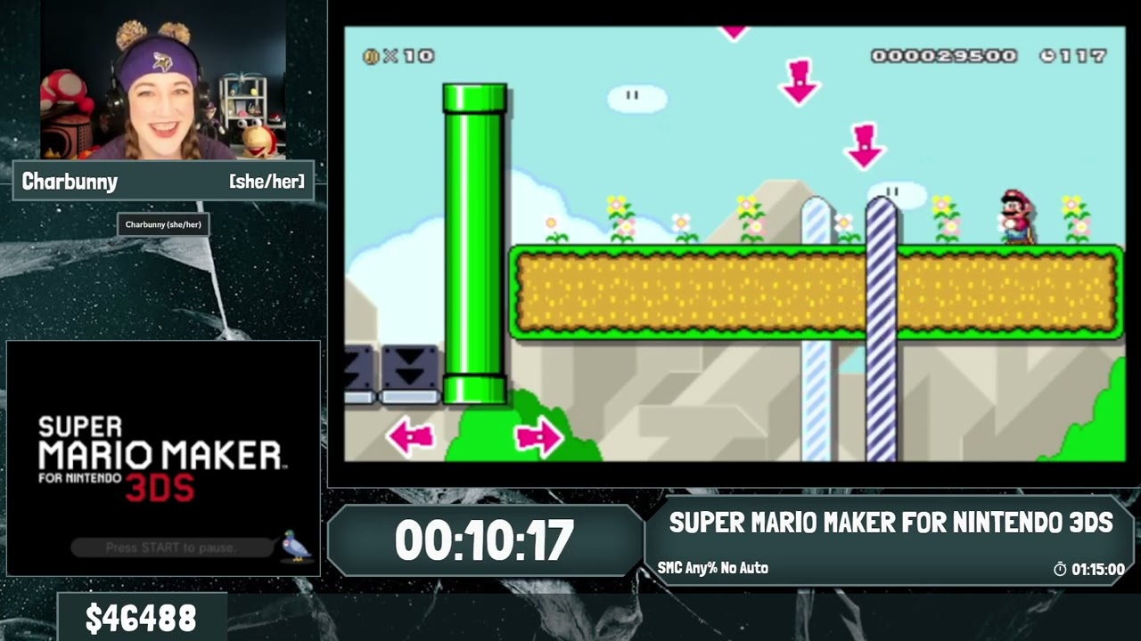 ICEBreaker - Super Mario Maker for Nintendo 3DS SMC Any% No Auto by @Charbunny