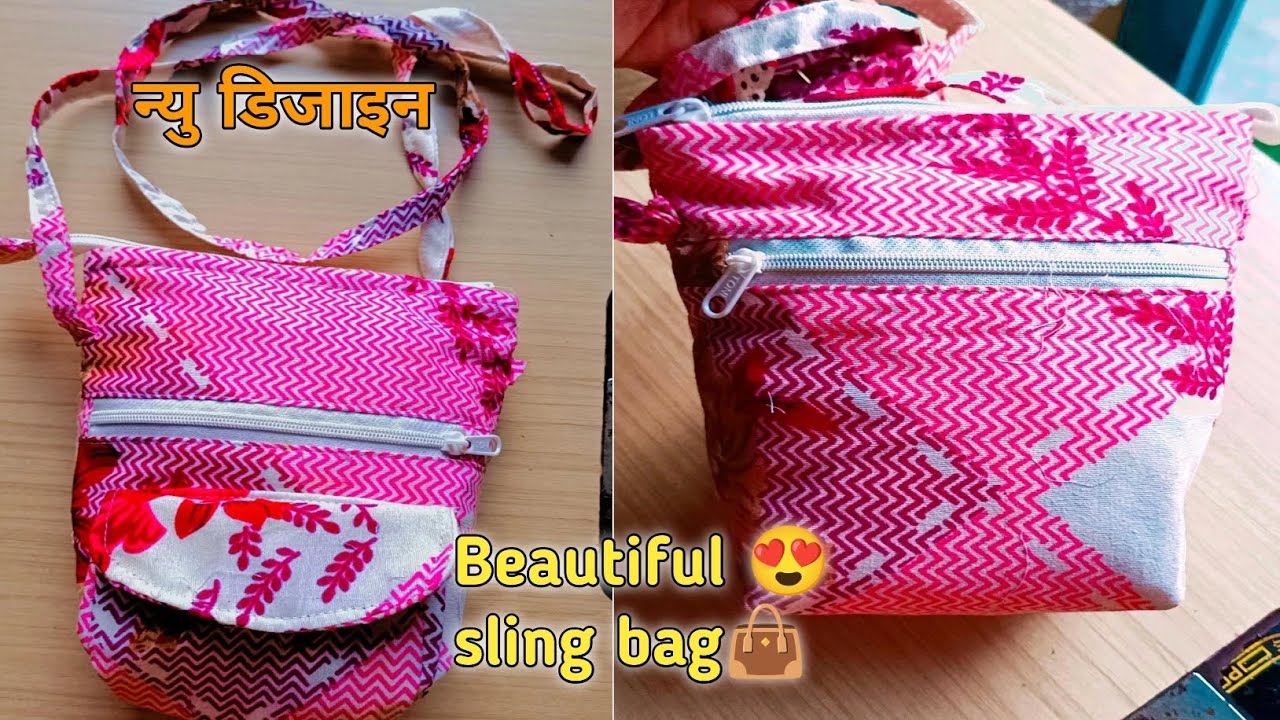 Beautiful 😍 sling 👜bag/cutting and stitching/making at home🏠