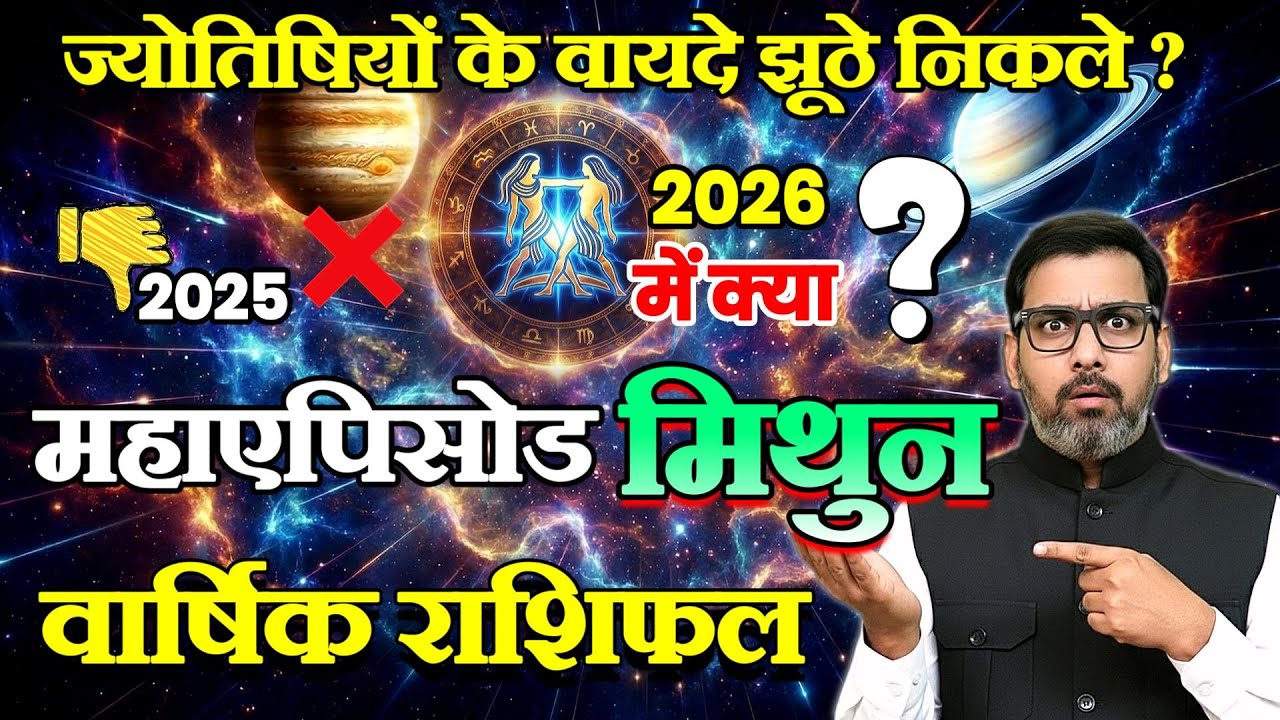 Gemini Horoscope 2026: Career, Money, Love, Remedy | मिथुन राशि 2026 राशिफल | Shani–Guru का बड़ा असर