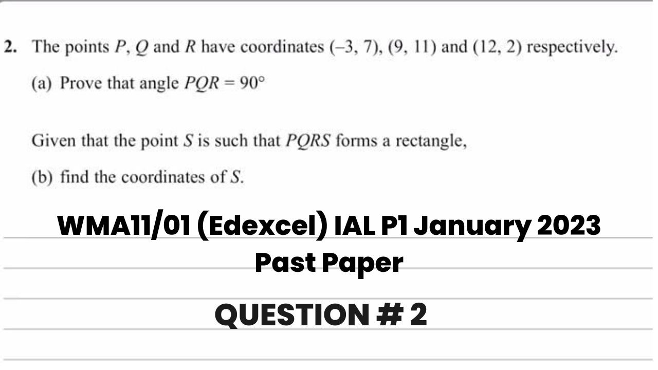 Question 2 || Straight Line Graph || WMA11/01 (Edexcel) IAL P1 January 2023, || The Digital Coaching