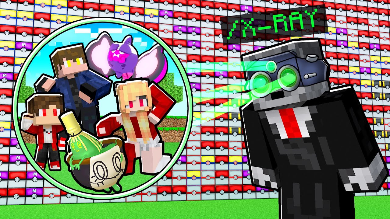 TROLLEI meus AMIGOS com X-RAY de POKEMON e LUCKY PIXELMON -1000 no MINECRAFT
