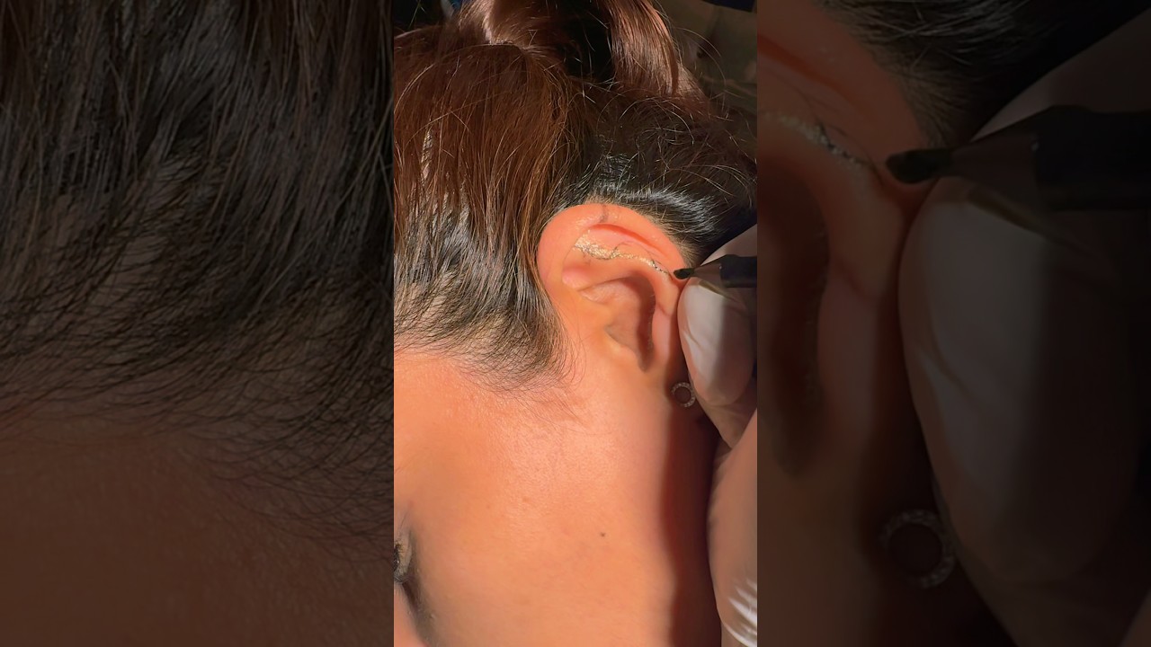 Beautiful Ear Tattoo #shorts #youtubeshorts