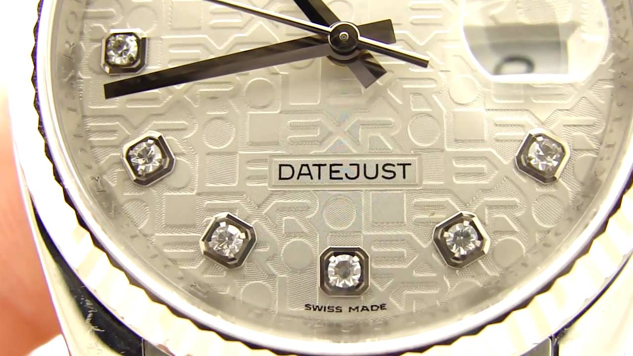 Rolex Datejust Jubilee Diamond Dial Watch 116234