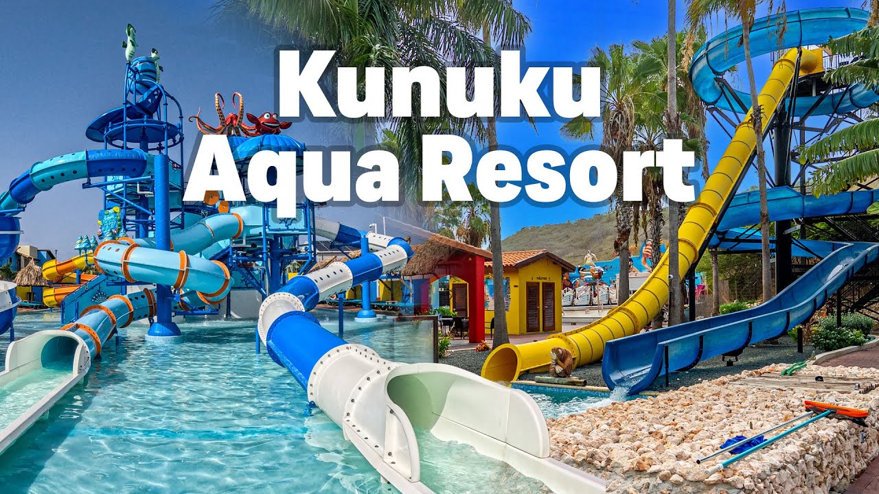 Curaçao's LARGEST Water Park at Kunuku Aqua Resort | All Slides 2025