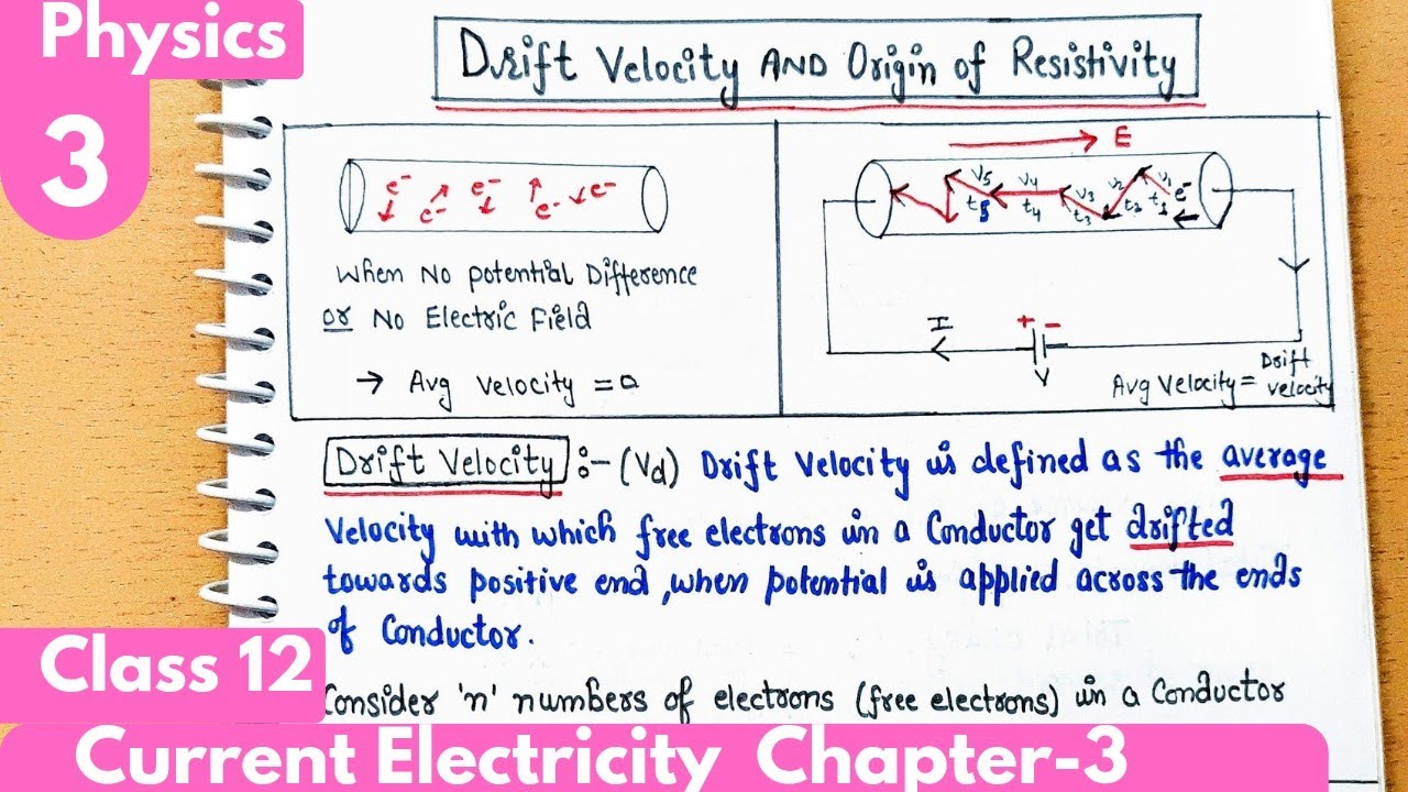 3) Drift velocity and origin of Resistivity| Current Electricity Class12 Physics #Jee #neet #physics