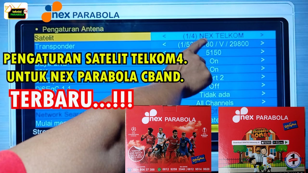 CARA PROGRAM NEX PARABOLA DANGDUT / nex kardus merah satelit telkom4 c band parabola jaring/solid
