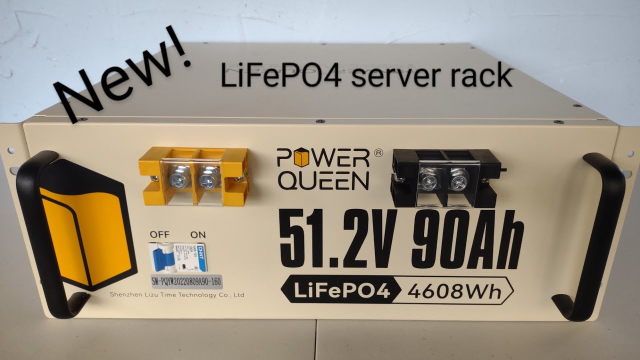 Power Queen 51.2V 90Ah LiFePO4 4608Wh server rack battery!