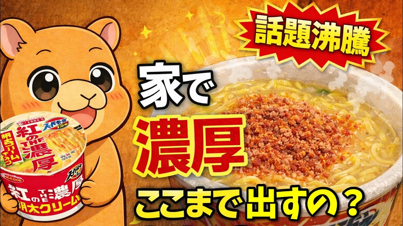 【検証】紅のTHE濃厚 明太クリーム味ラーメン ここまで濃いの?!【スーパーカップ1.5倍】 #スーパーカップ#明太クリーム#濃厚ラーメン