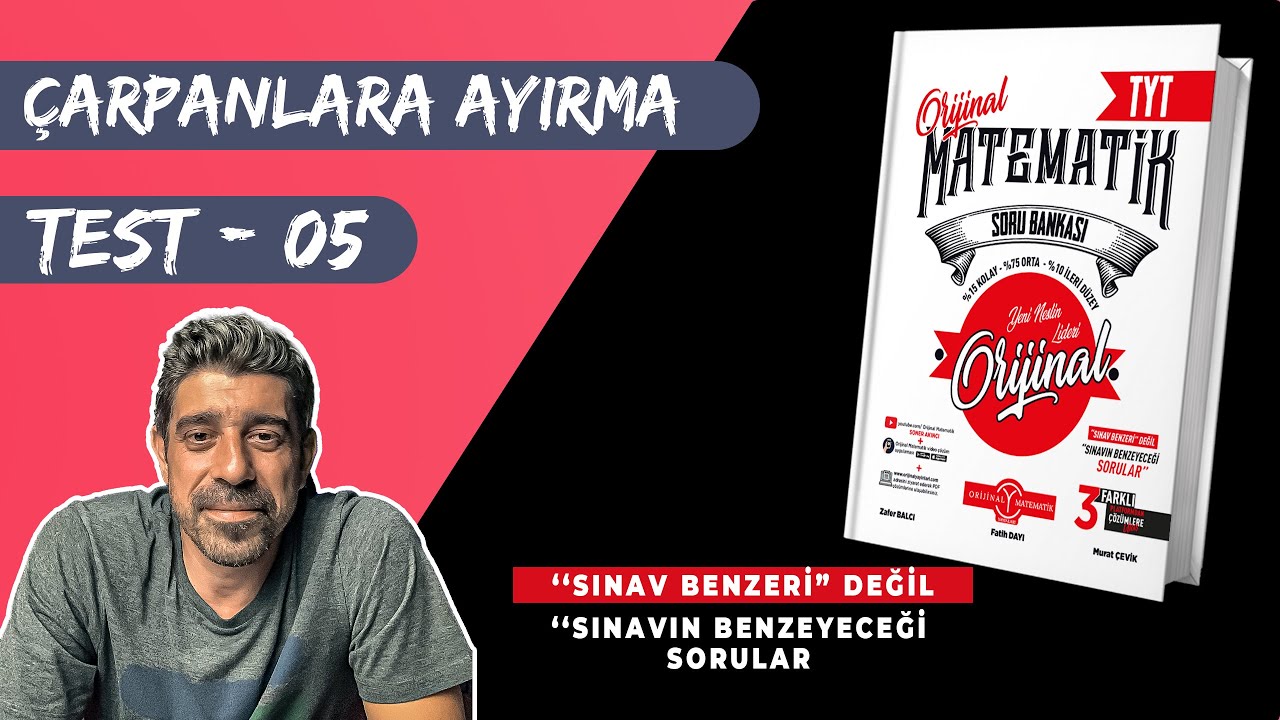 Çarpanlara Ayırma TEST 05 | ORİJİNAL TYT SORU BANKASI | #yks2024