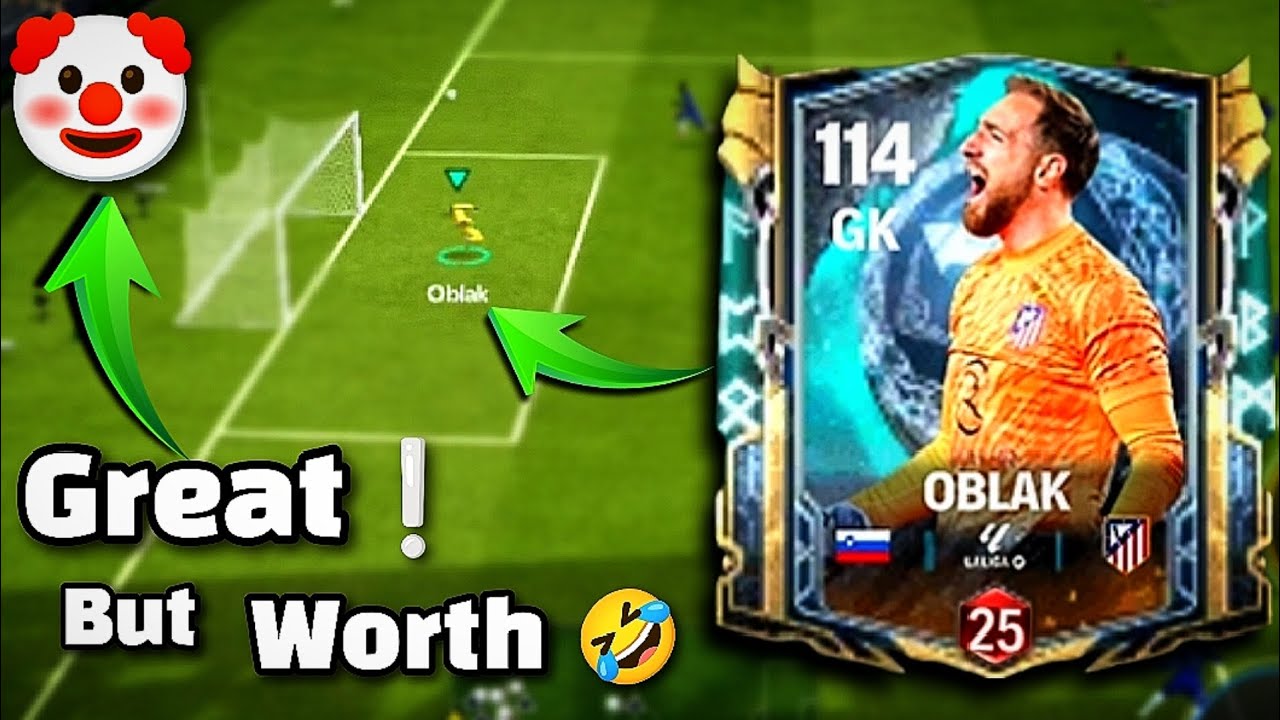 110 Rated Jan Oblak Full Review in FC Mobile 25 🧤🔥 || Height really matters 🤡✅