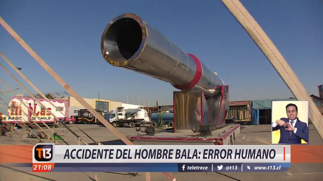 Accidente del hombre bala fue producto de un error humano