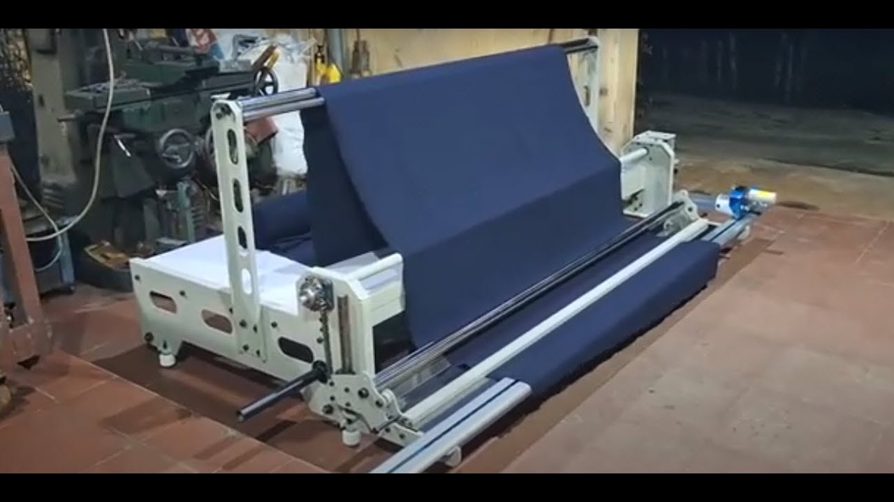máy trải vải tự chế có cắt vải tự động bằng cơm .p2  . gửi cty LUDIA VINA Thanh Hóa