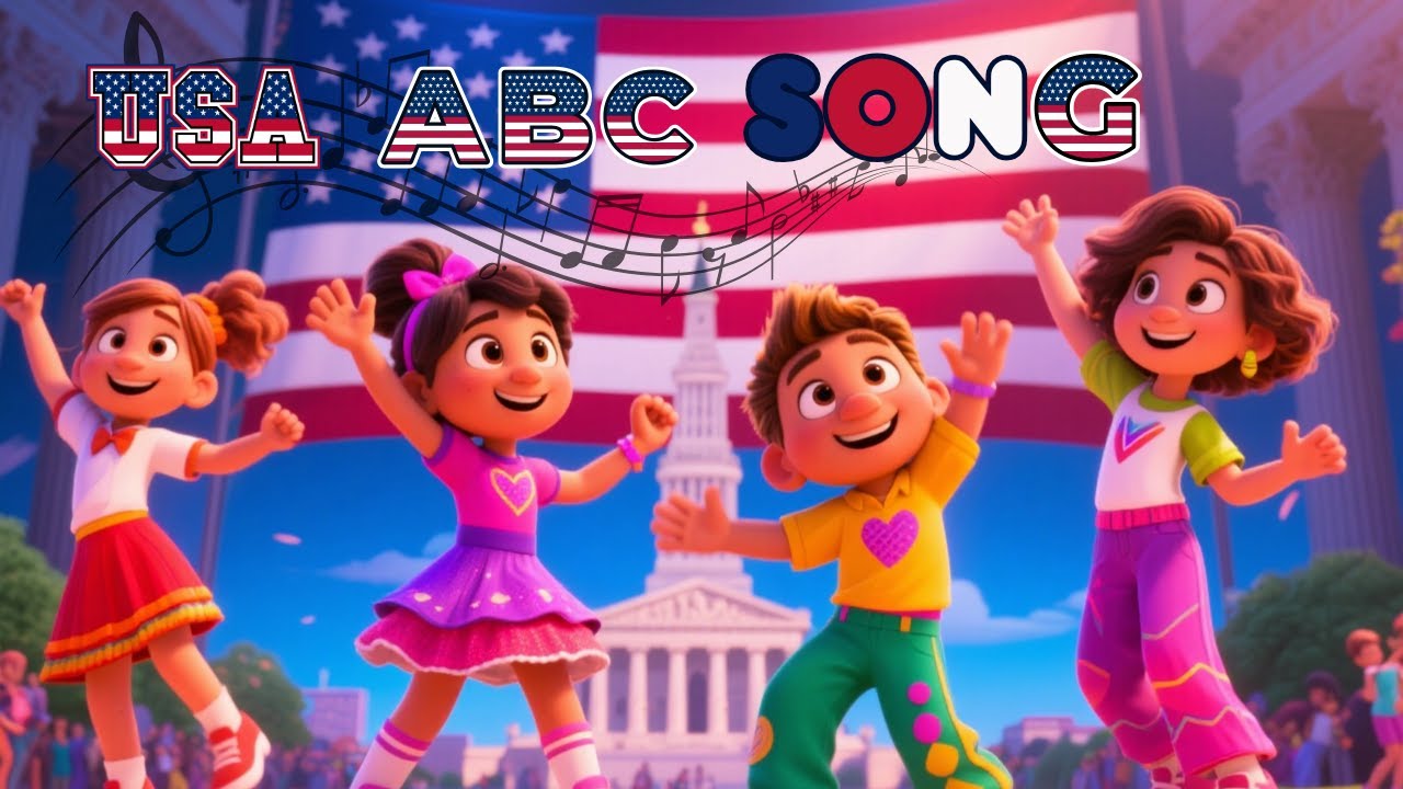 ABC USA Song for Kids | Learn American Symbols A to Z | Patriotic Alphabet Video