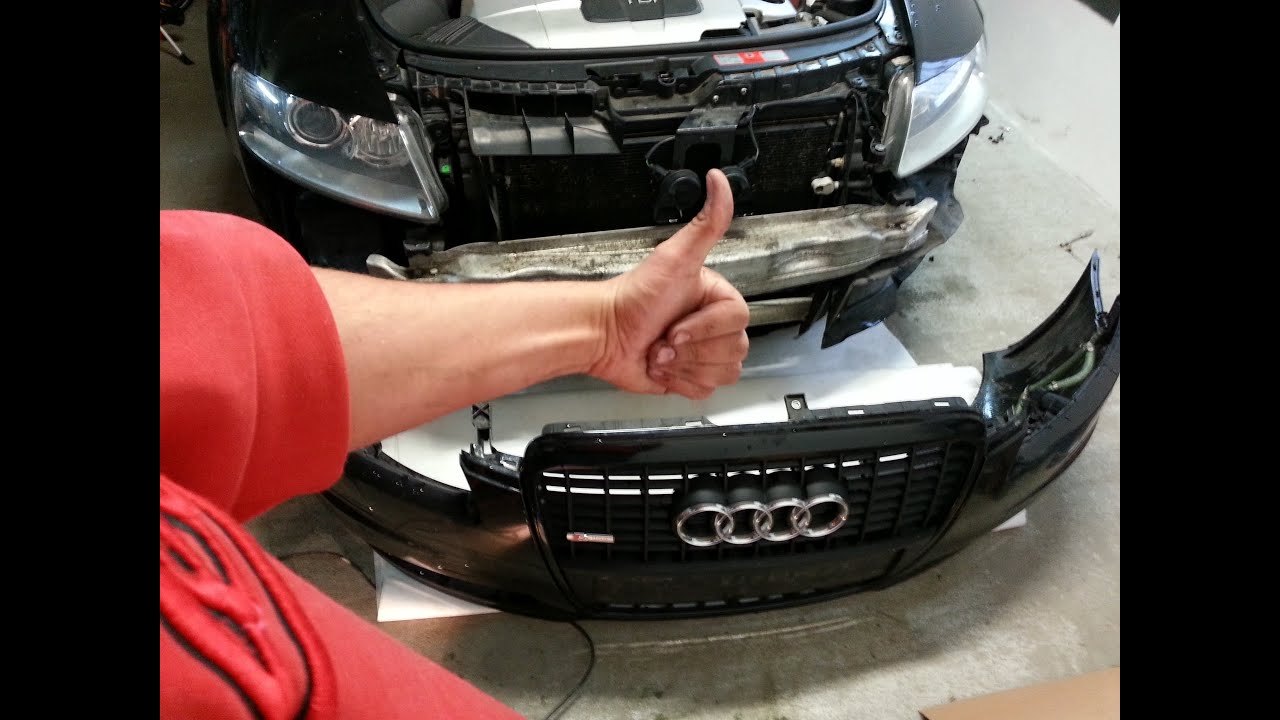 Audi A6 ( 4F ) Frontstoßstange einbauen / ausbauen / demontieren HD
