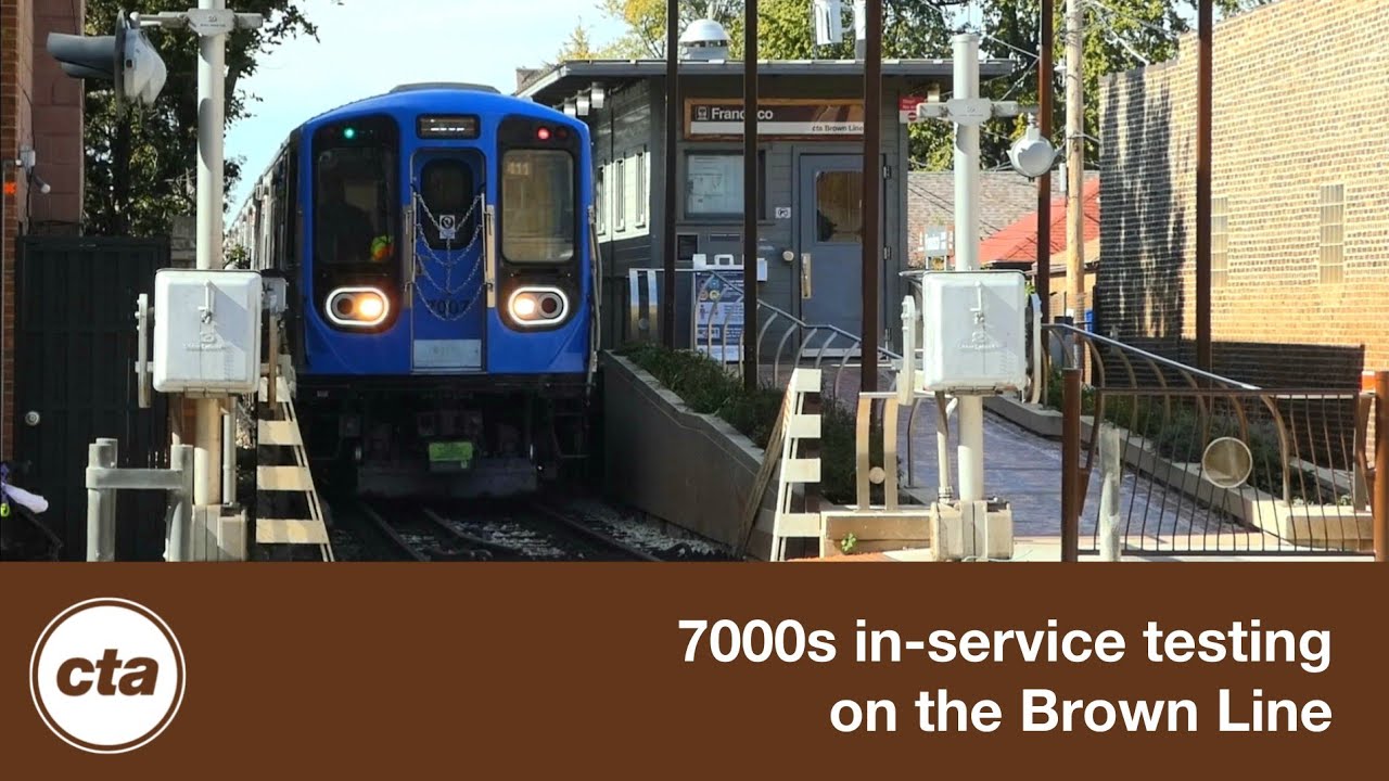 CTA CRRC 7000 Series 'L' Cars In-Service Testing on the Brown Line