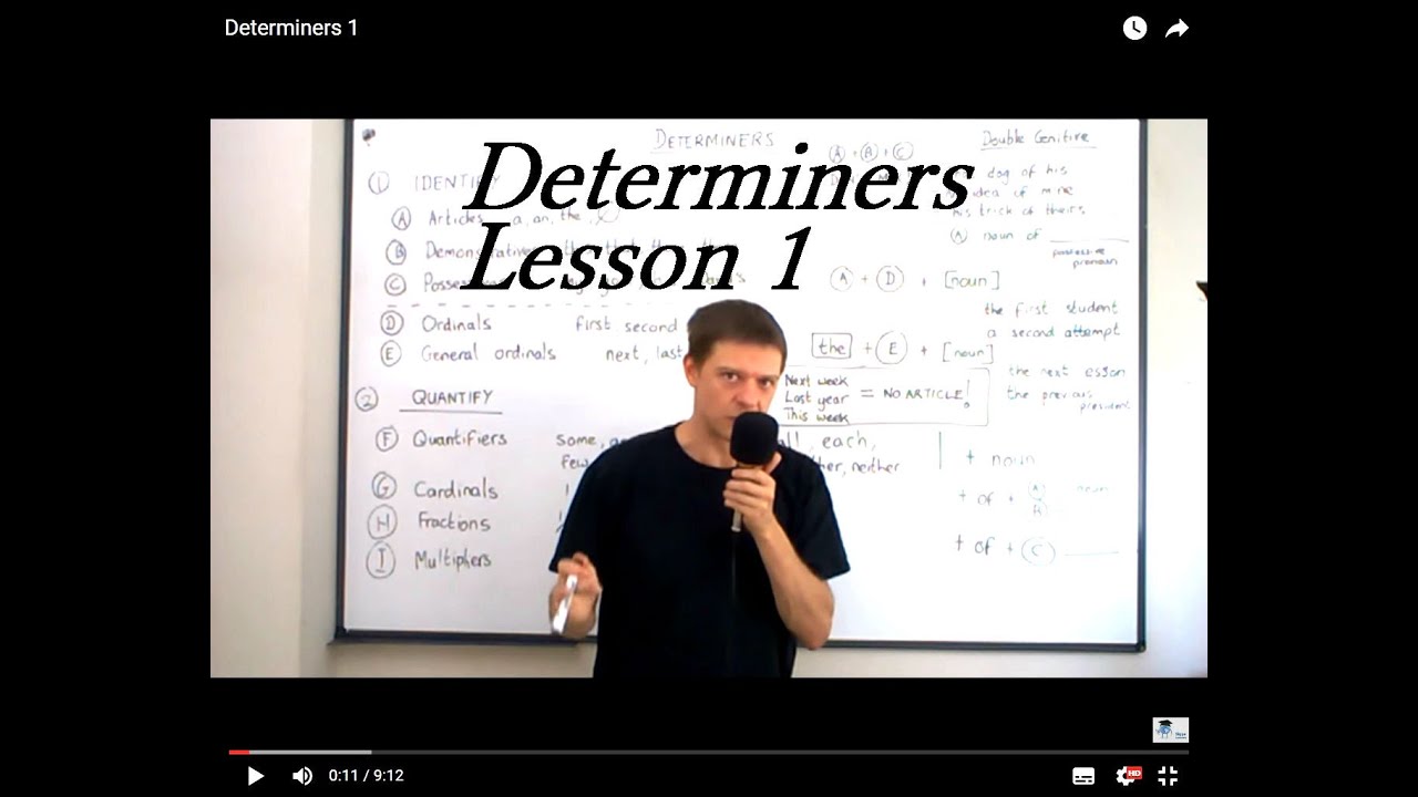 Determiners: Lesson 1