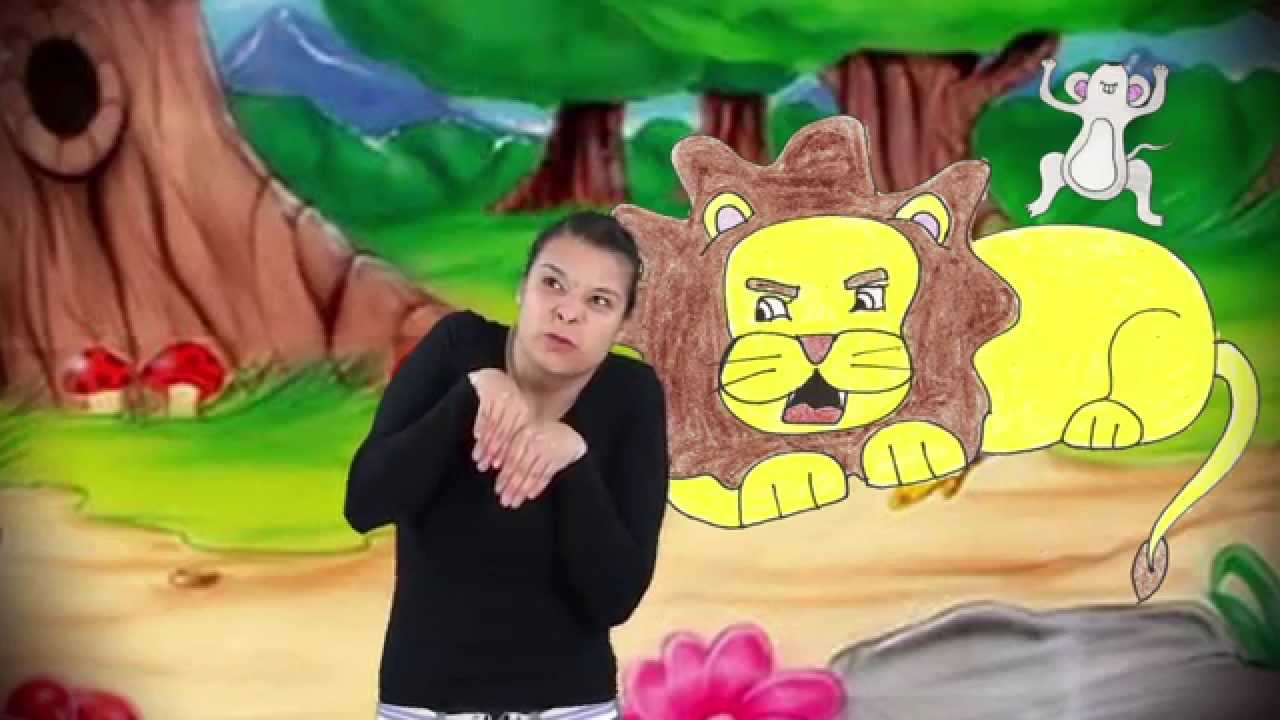 Aprendiendo Lengua de Señas Mexicana,Cuento Infantil: El león y el ratón