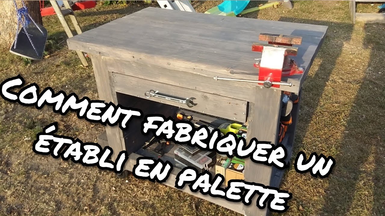 Comment fabriquer un établi / servante en bois de palettes?