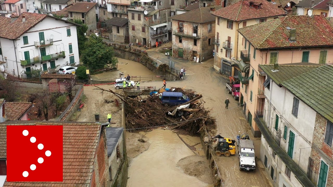 Alluvione Castelletto d'Orba: le immagini dal drone
