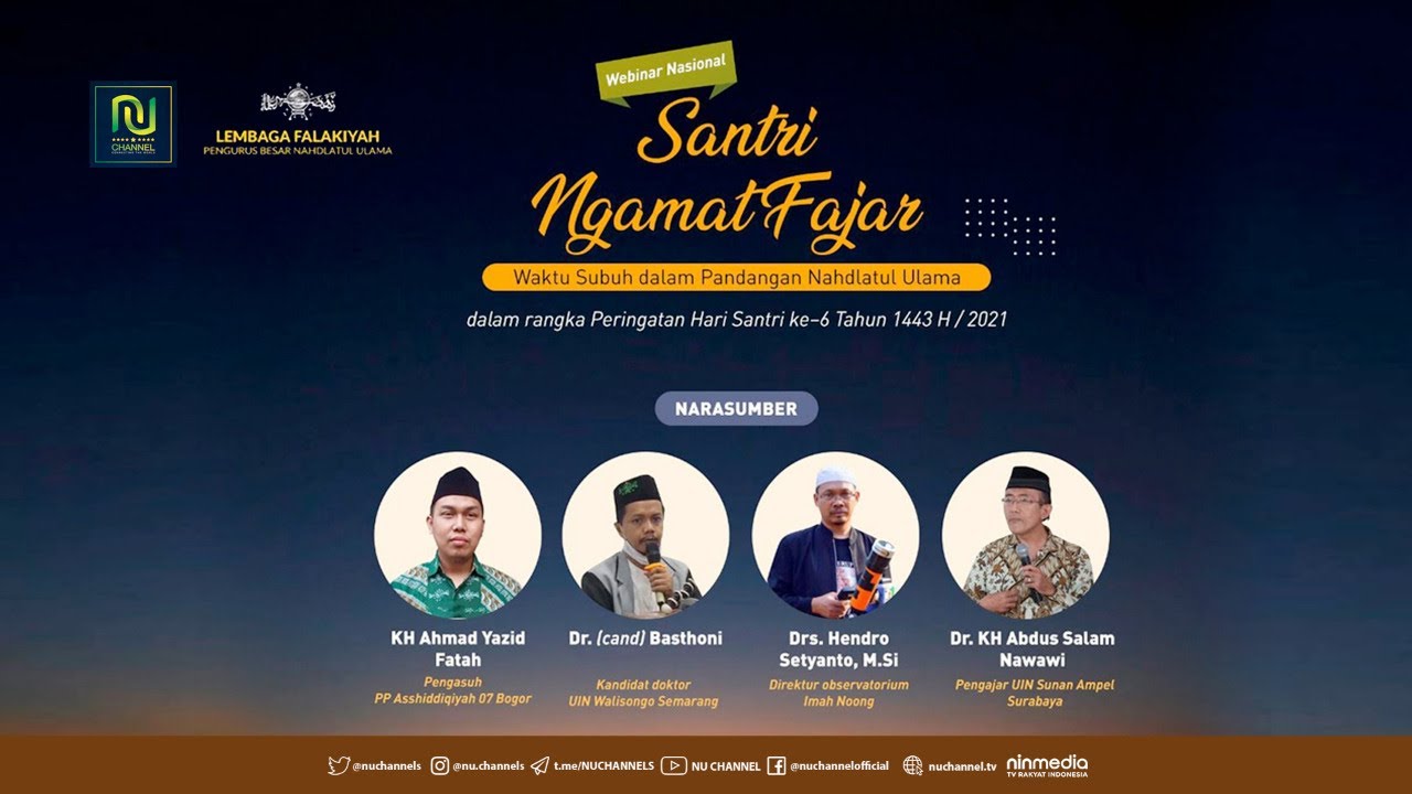 🔴(LIVE) WAKTU SUBUH DALAM PANDANGAN NAHDLATUL ULAMA