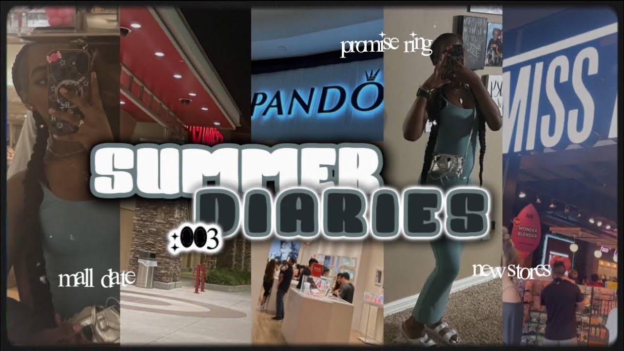 SUMMER DIARIES:003 🛍️🫧 | mall date, trying new stores + i got a promise ringg ♡