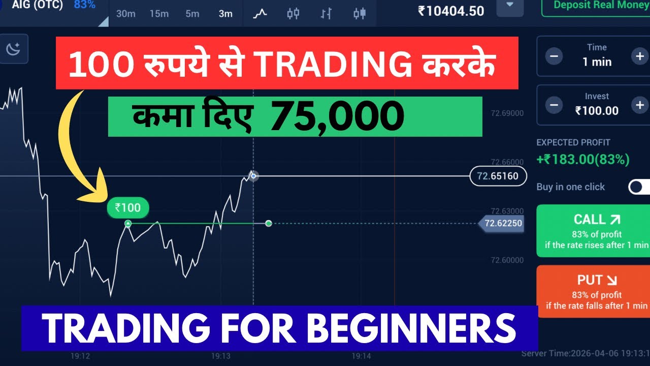 trading for beginners ! 100 rupees se trading kaise kare ! best trading app