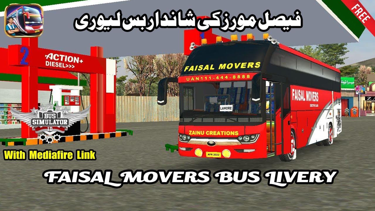 Faisal Movers 2022 Yutong | Faisal Movers 2022 Yutong Livery | Pakistan Bus Free Livery