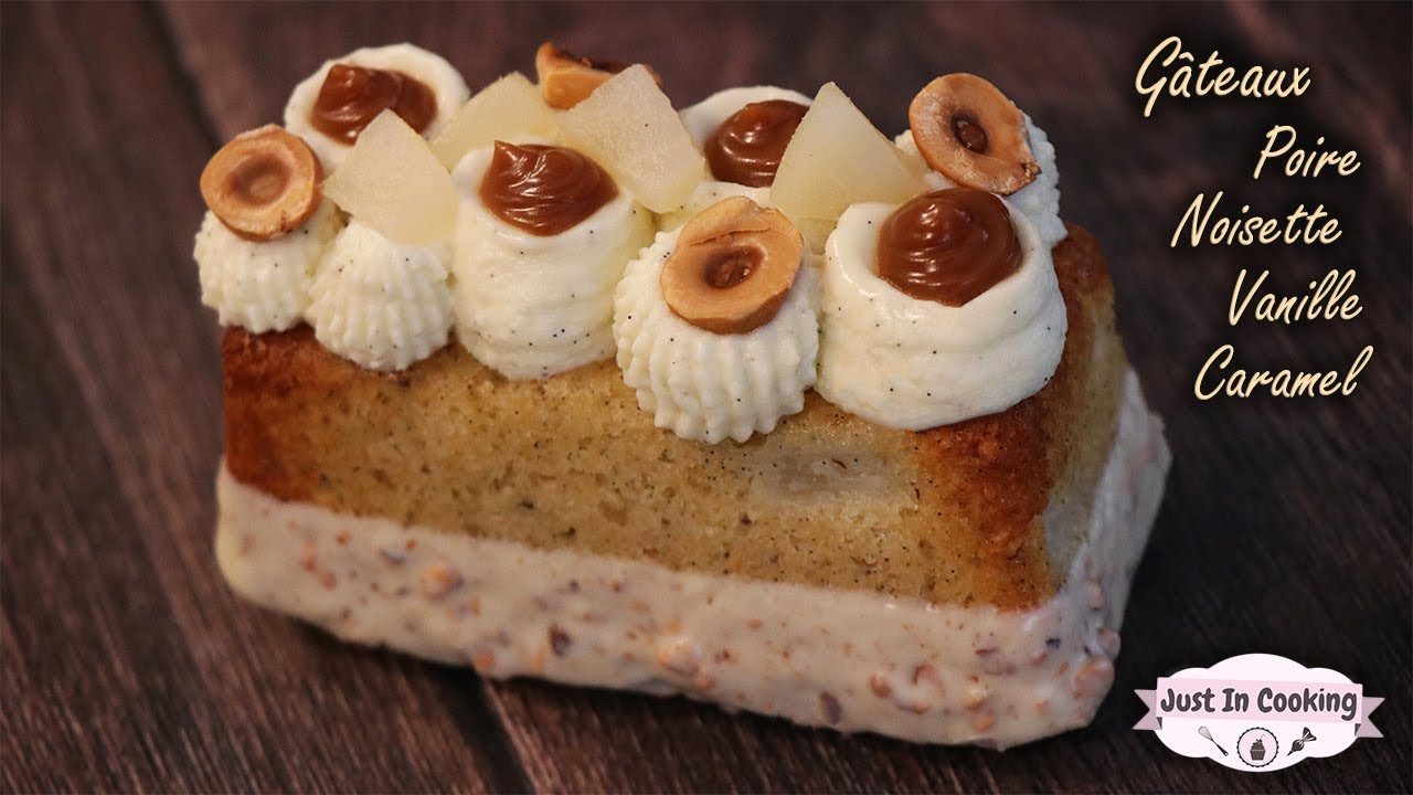 Recette de Gâteaux Poire Noisette Vanille et Caramel