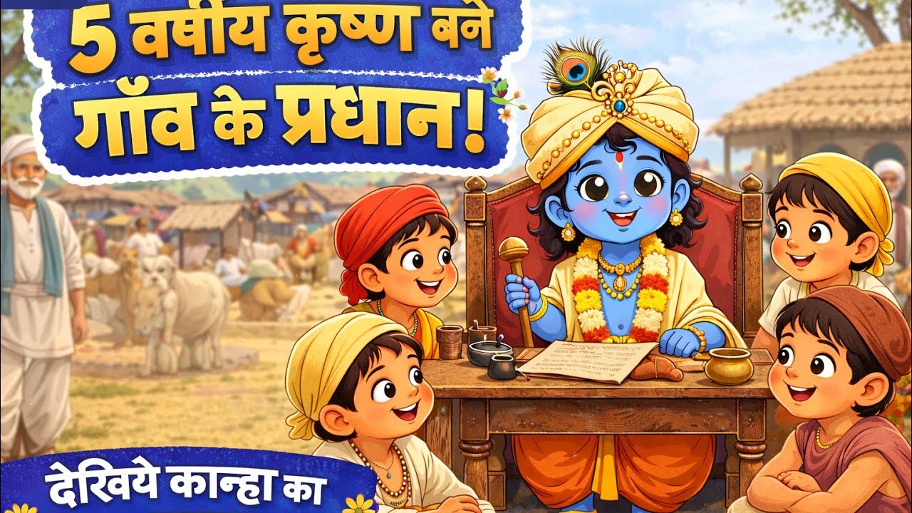 कृष्ण कथा/ कैसे कृष्ण बन गए गांव के प्रधान / इंद्रेश जी महाराज /कृष्ण लीला / रासलीला #इंद्रेशजी