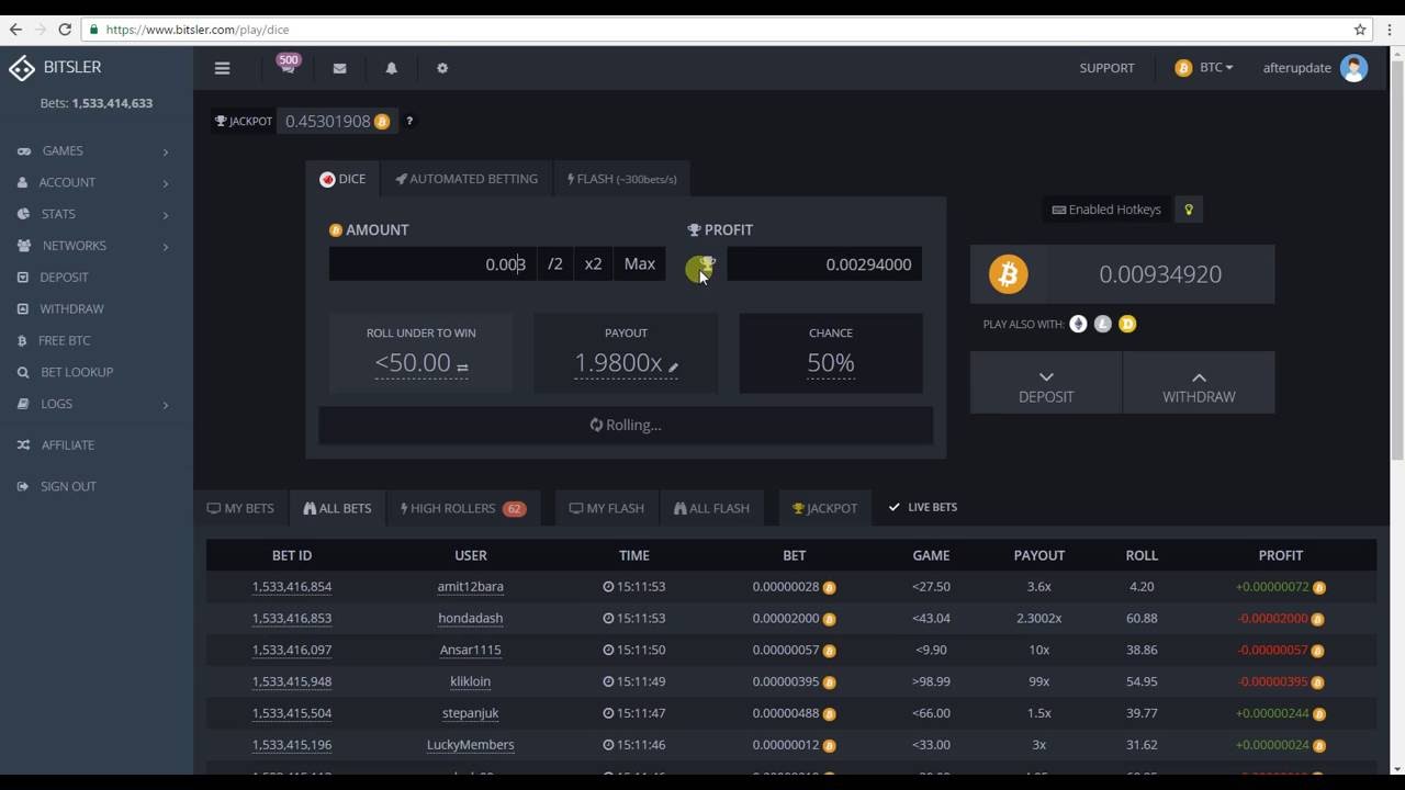 bitsler 100% working bot from free btc to 1btc in 3min 5 Oct 2016