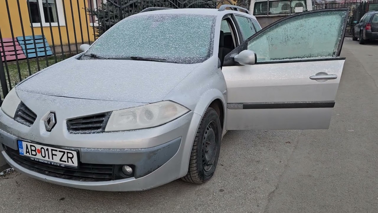 Renault Megane 2 1.9 DCI 2006 Cold Start | Engine sound. 240000km, -10 C