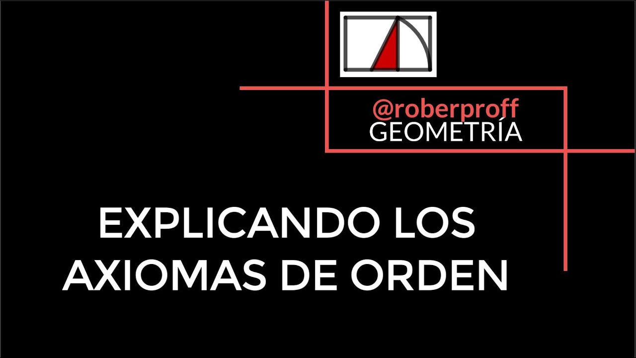 Explicando los axiomas de orden #roberproff