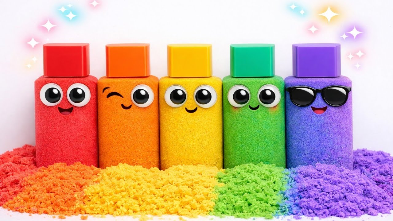 Satisfying Video   How To Make Rainbow Lipstick With Kinetic Sand Cutting ASMR