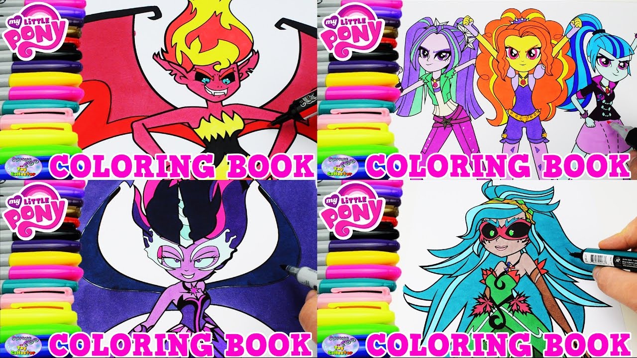My Little Pony Coloring Book Gaia Everfree Midnight Sparkle MLP Surprise Egg and Toy Collector SETC