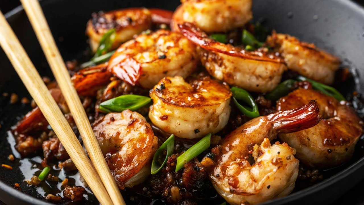 Oh je, ich habe noch nie so leckere, scharfe Chili Garnelen gegessen! Wie asiatisches Street food!