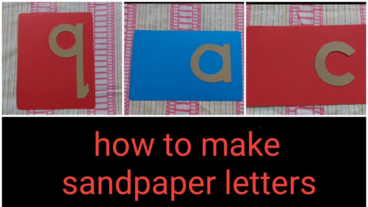 how to make sandpaper letters