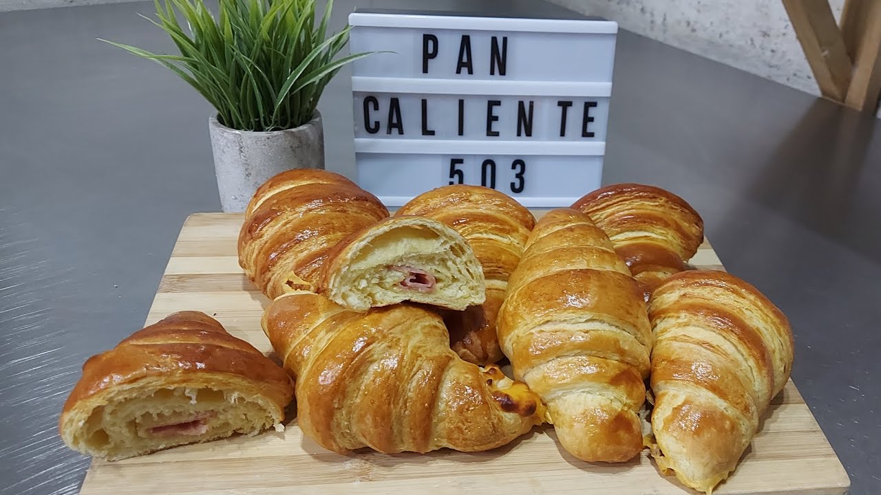 Como hacer Croissant rellenos de Jamón y queso.