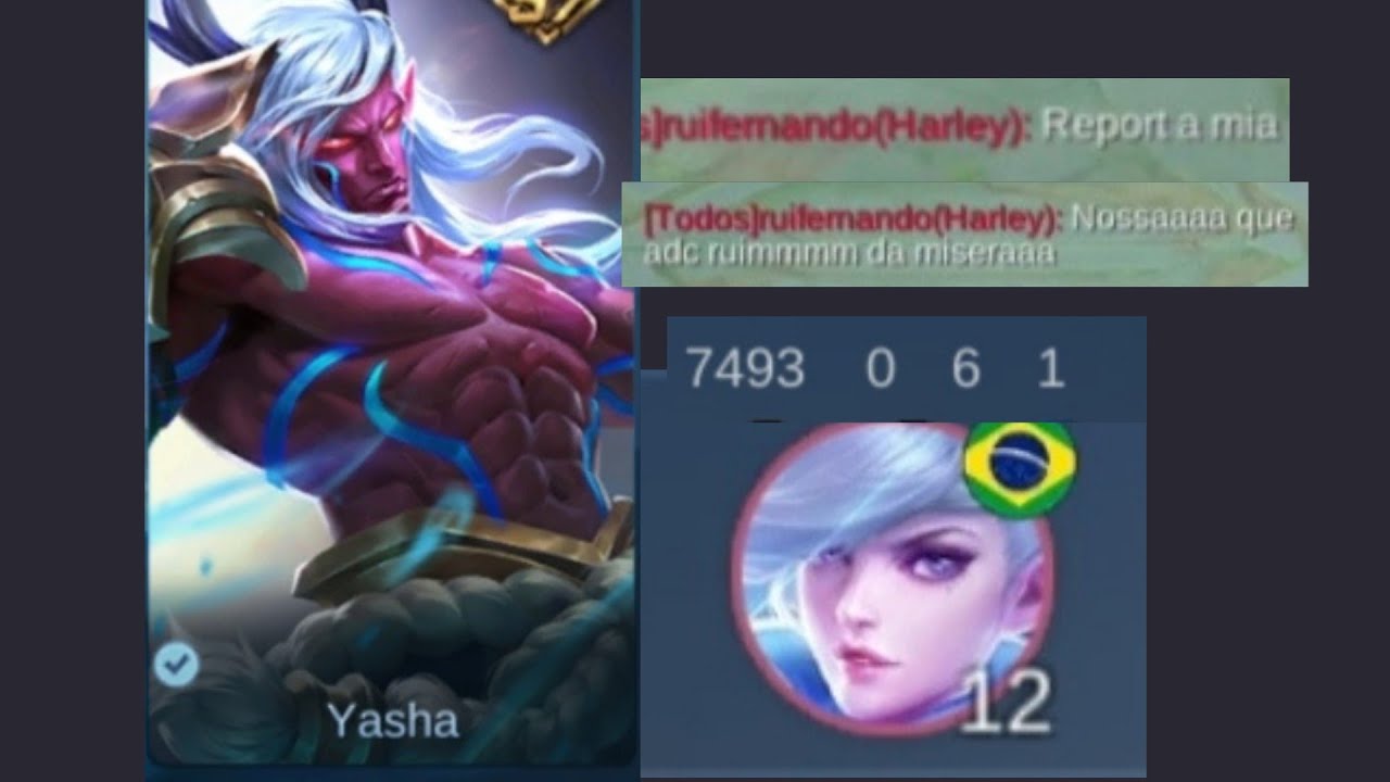 Os caras queriam até reportar o próprio adc/mobile legends bang bang