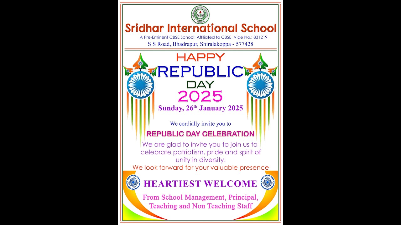 Celebration of REPUBLIC DAY 2025 | SRIDHAR INTERNATIONAL SCHOOL