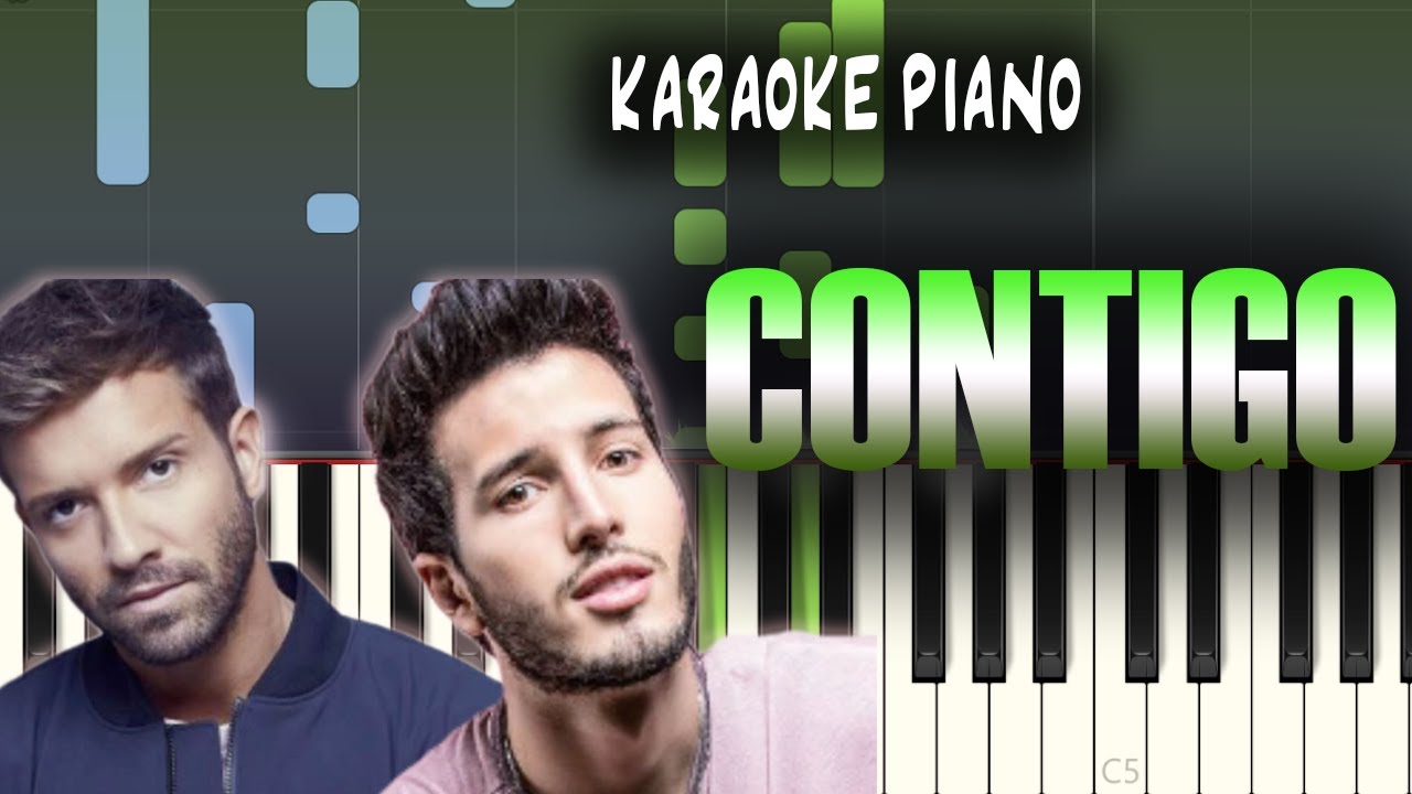 Sebastián Yatra, Pablo Alborán - Contigo | KARAOKE Piano / Tutorial / Cover