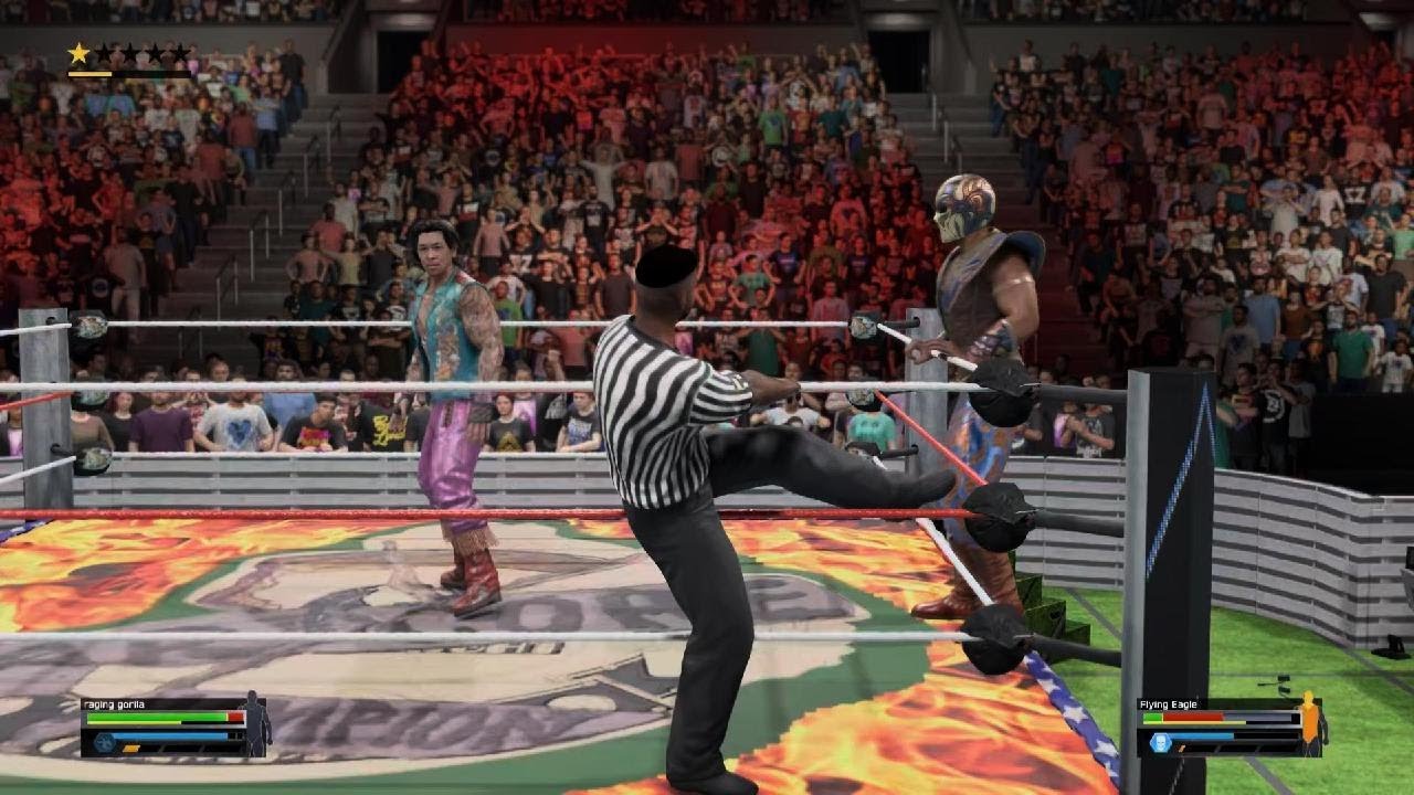 Flying eagle against  Raging gorilla.