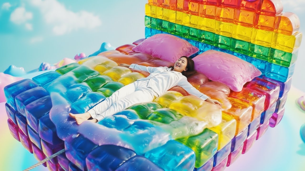 This Floating Dessert Bed Is Unreal&hellip; 🍬✨Which Flying Sweet Bed Would You Choose? | Satisfying ASMR