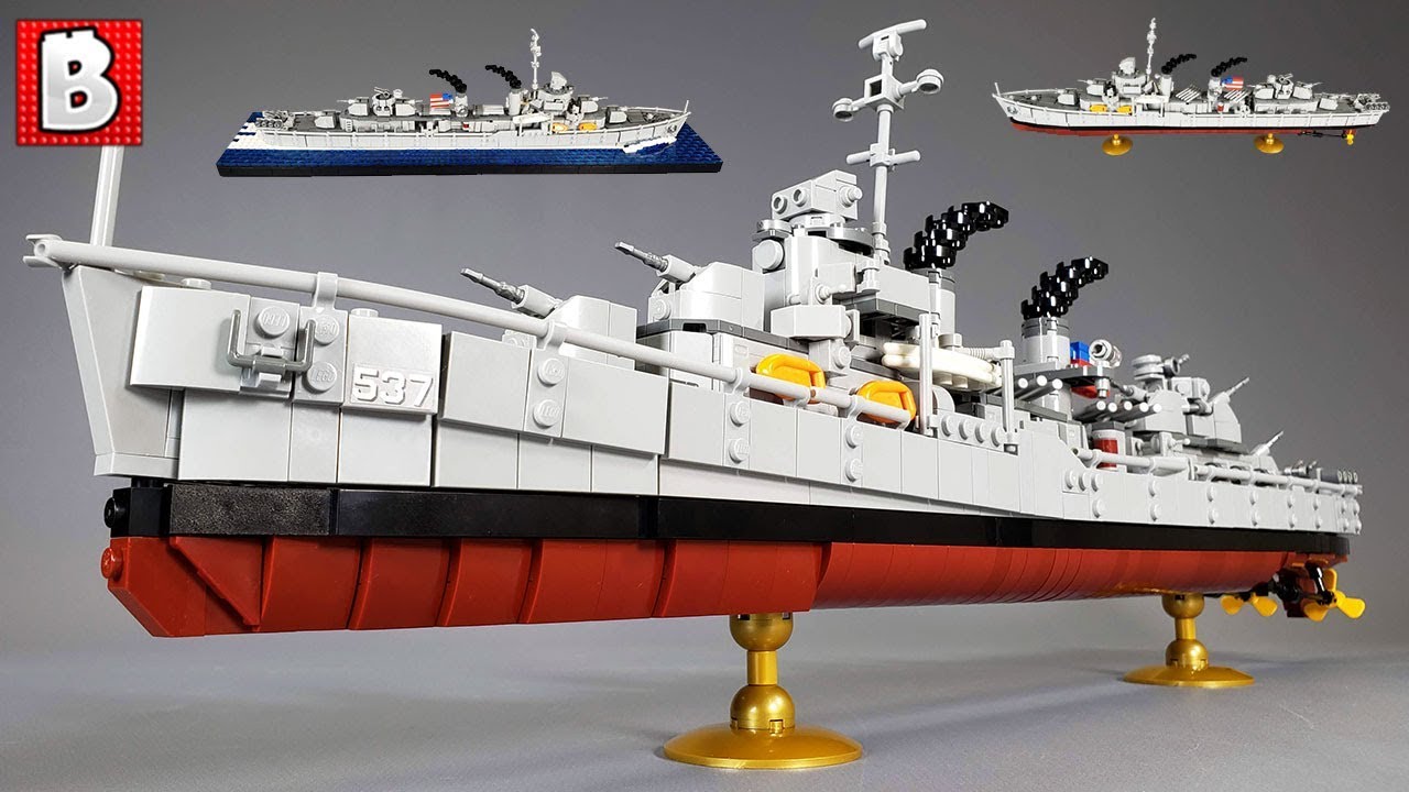 Super Detailed LEGO USS Fletcher Destroyer - 1/200th Scale