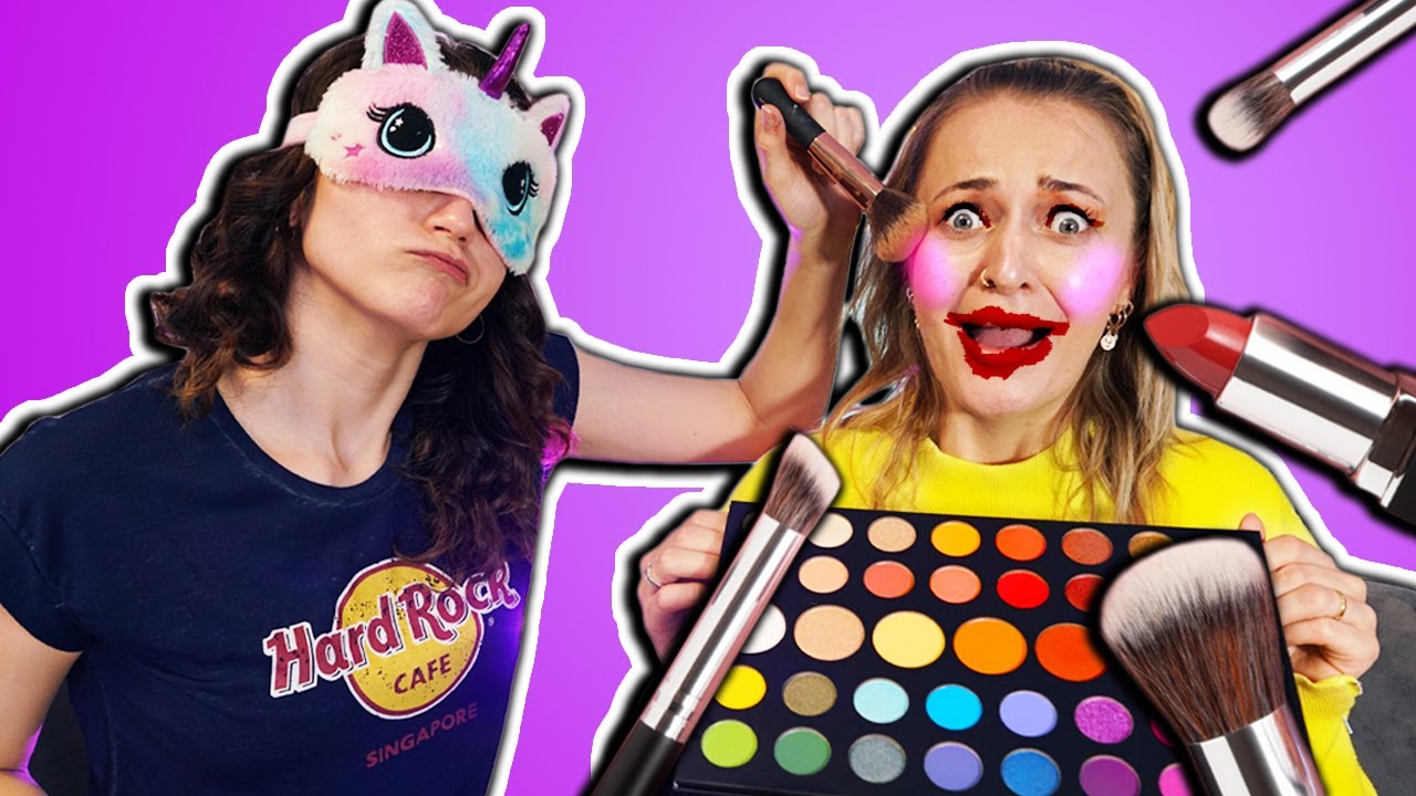 BLIND MAKE UP CHALLENGE! Dania SCHMINKT Bianca blind mit Morphe, Benefit, Too Faced Produkten