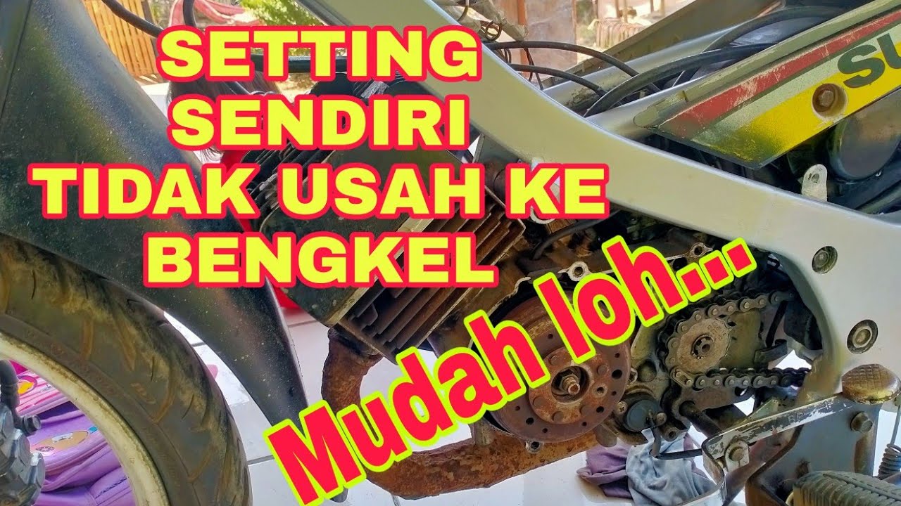 Cara setting pompa oli samping satria 2 tak || suzuki satria120 R