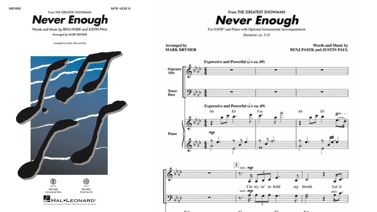 Never Enough (from The Greatest Showman) | SATB Choir | Arr. Mark Brymer