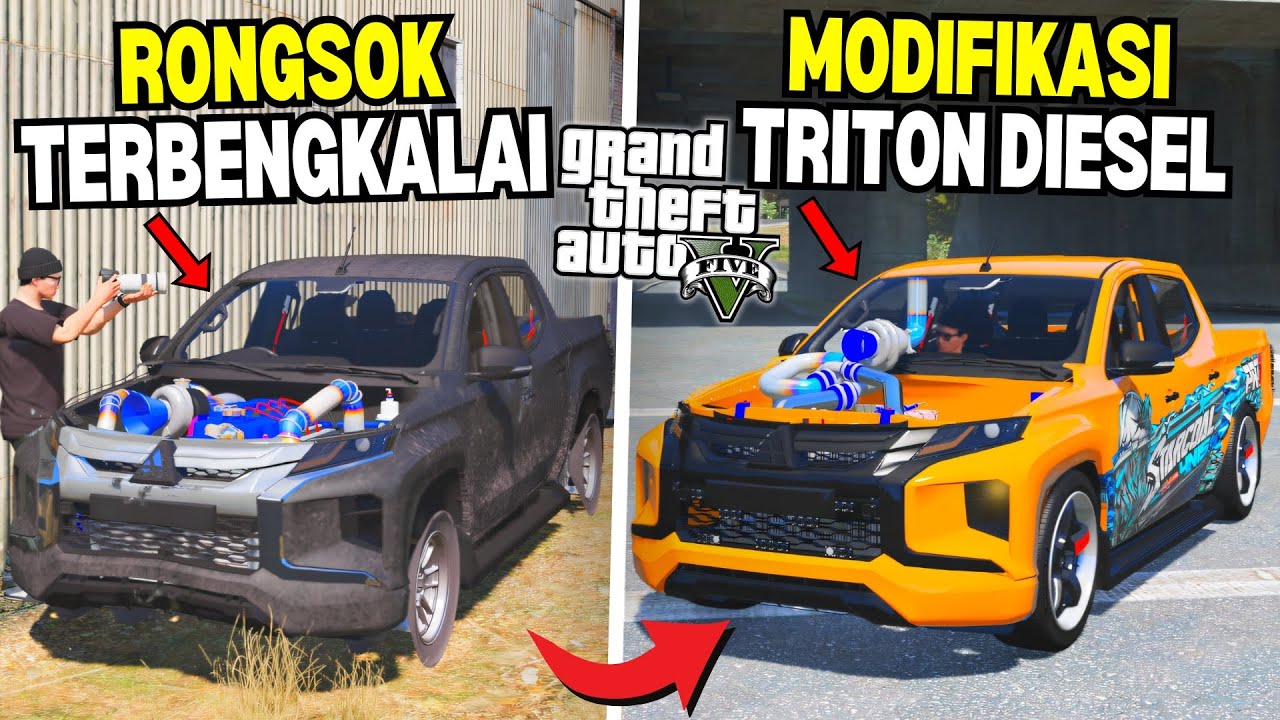 Aku Menemukan Mobil Triton Diesel Langka Rongsok Terbengkalai di Gudang Tua - GTA 5 MOD