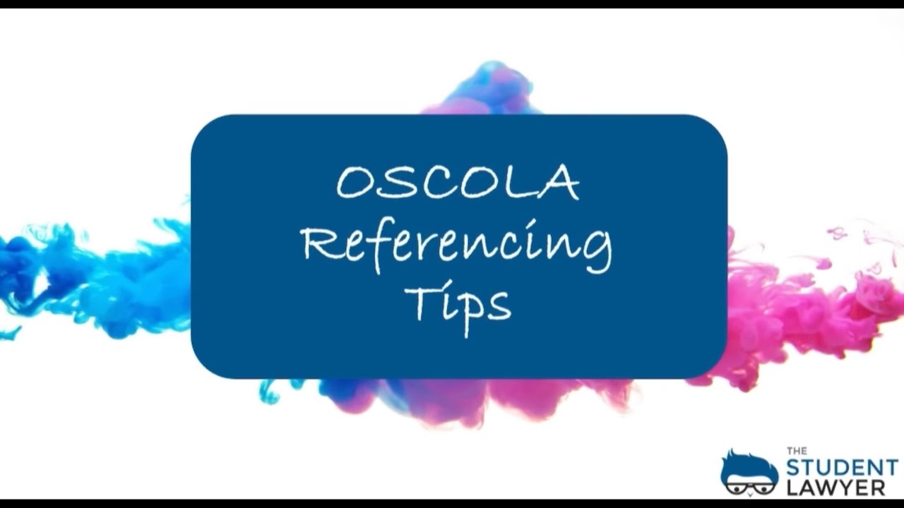 OSCOLA referencing tips
