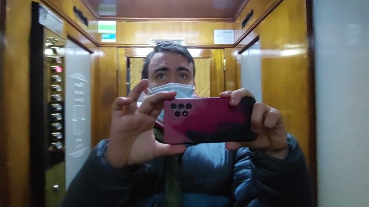 Old 1930s lift in Barcelona