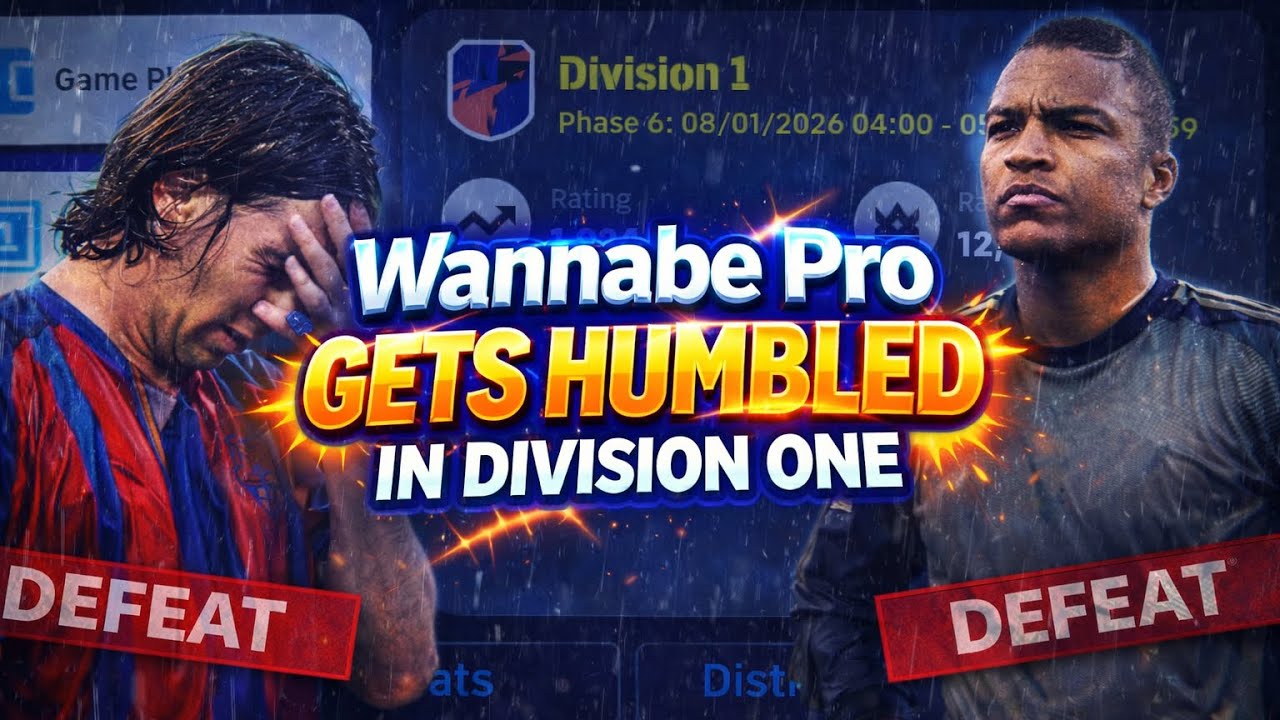 WANNABE PRO GETS HUMBLED IN DIVISION ONE😭[EFOOTBALL MOBILE🧘🏾]